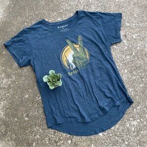 Ariat | Western Style Desert Cactus Peace Sign T-shirt Short Sleeve